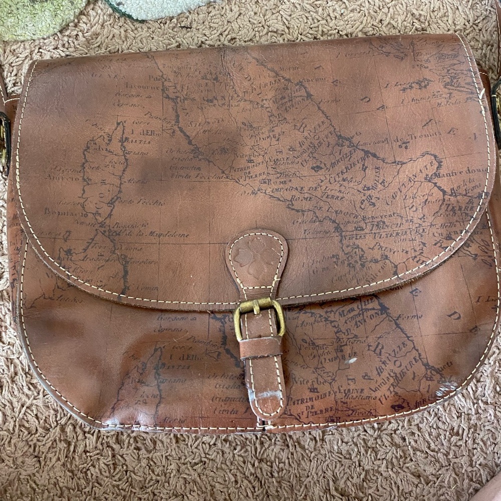 Patricia Nash Old World Map Satchel/Crossbody Purse